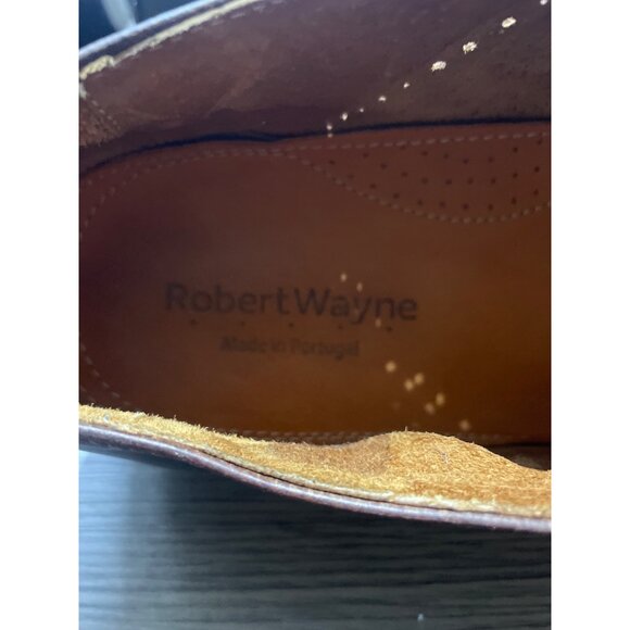 Robert Wayne Mens Brown Leather Brogue Oxfords Made In Portugal size 13 - Picture 4 of 8